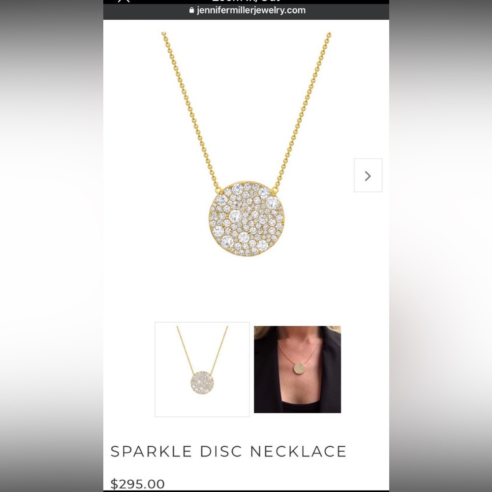 Jennifer Miller Sparkle Disc Necklace